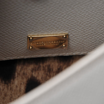 Dolce & Gabbana Dauphine Small Miss Sicily Embellished Handle Satchel White 6 of 7