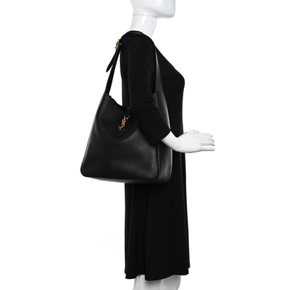Saint Laurent Smooth Calfskin Large Le 5 A 7 Soft Hobo Black 2 of 13