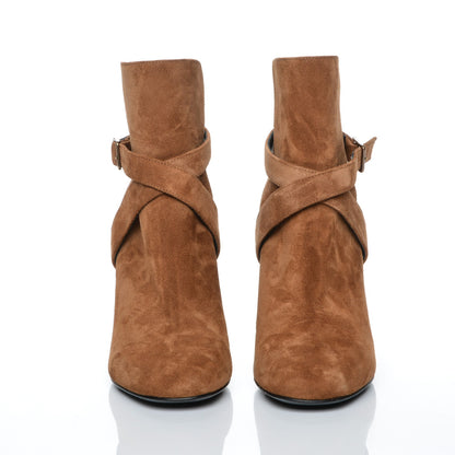 Saint Laurent Suede Babies Ankle Boots 36.5 Fox Brown 2 of 7