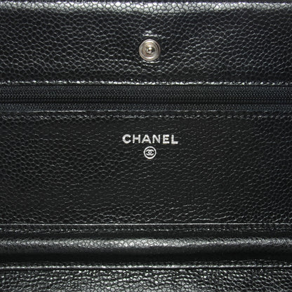 Chanel Caviar Quilted Wallet on Chain Black 6 of 8