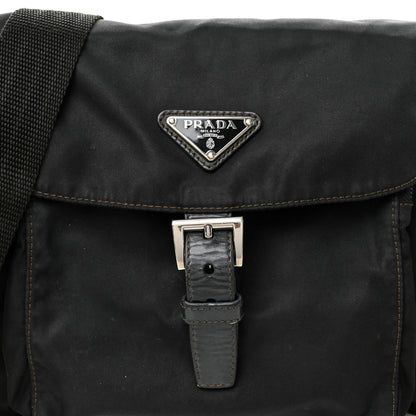 Prada Tessuto Nylon Saffiano Small Vela Messenger Black 8 of 16