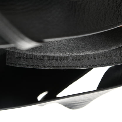 Balenciaga Calfskin Printed Kitten Plastic Bag Shopper S Black 7 of 10