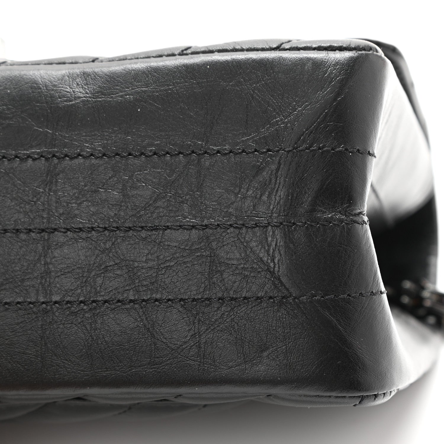 Chanel Aged Calfskin Chevron Quilted 2.55 Reissue Mini Flap So Black 8 of 10