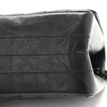 Chanel Aged Calfskin Chevron Quilted 2.55 Reissue Mini Flap So Black 8 of 10