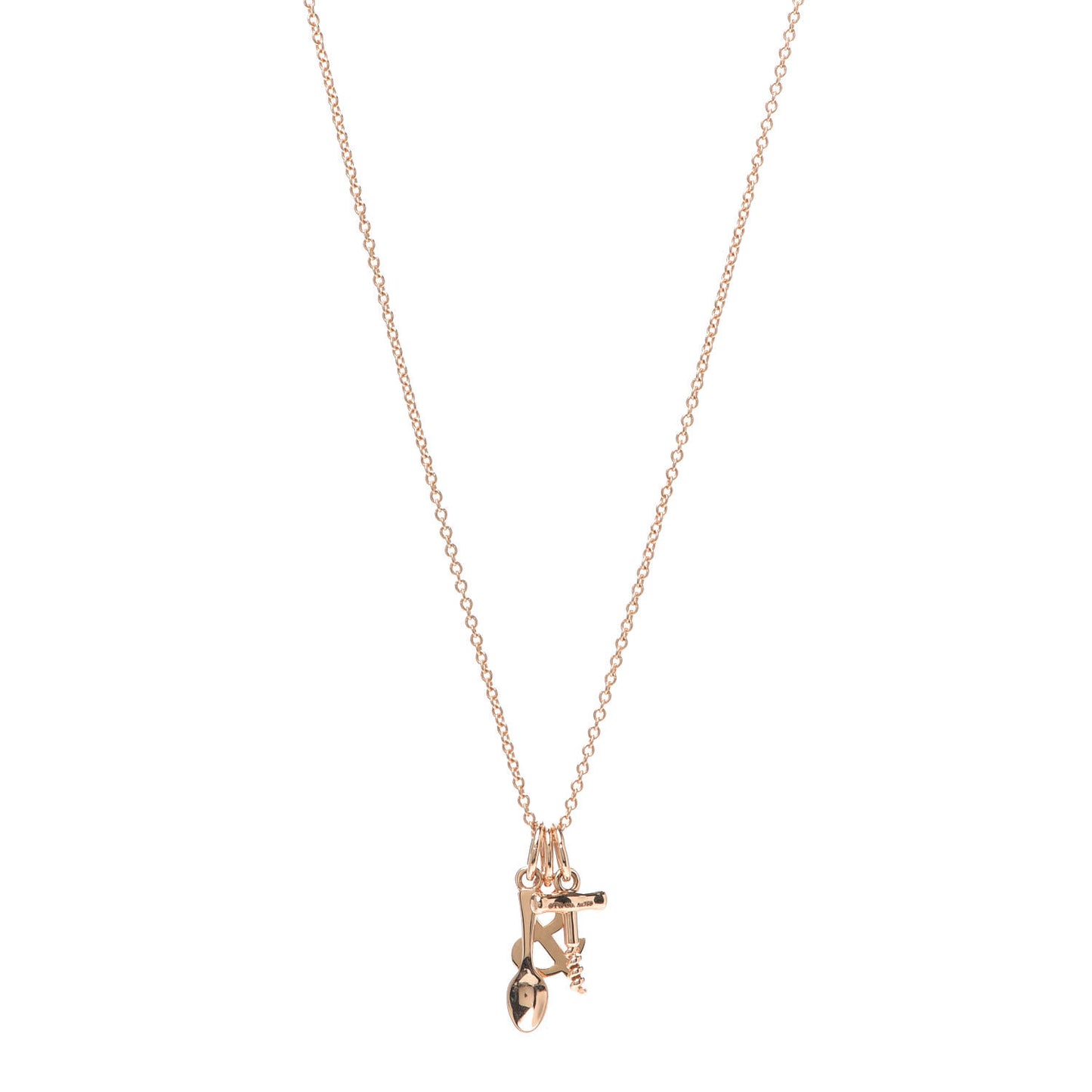 18K Rose Gold Wine and Dine Pendant Necklace