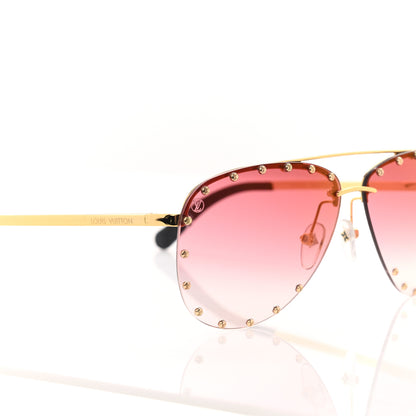 Louis Vuitton Metal The Party Aviator Sunglasses Z2348U Pink 9 of 10