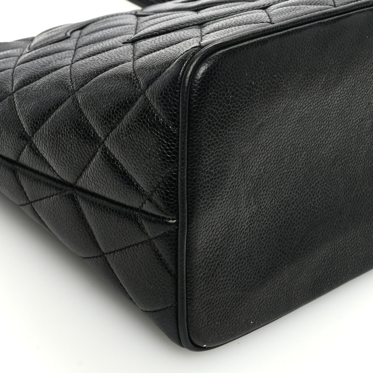 Caviar Quilted Medallion Tote Black