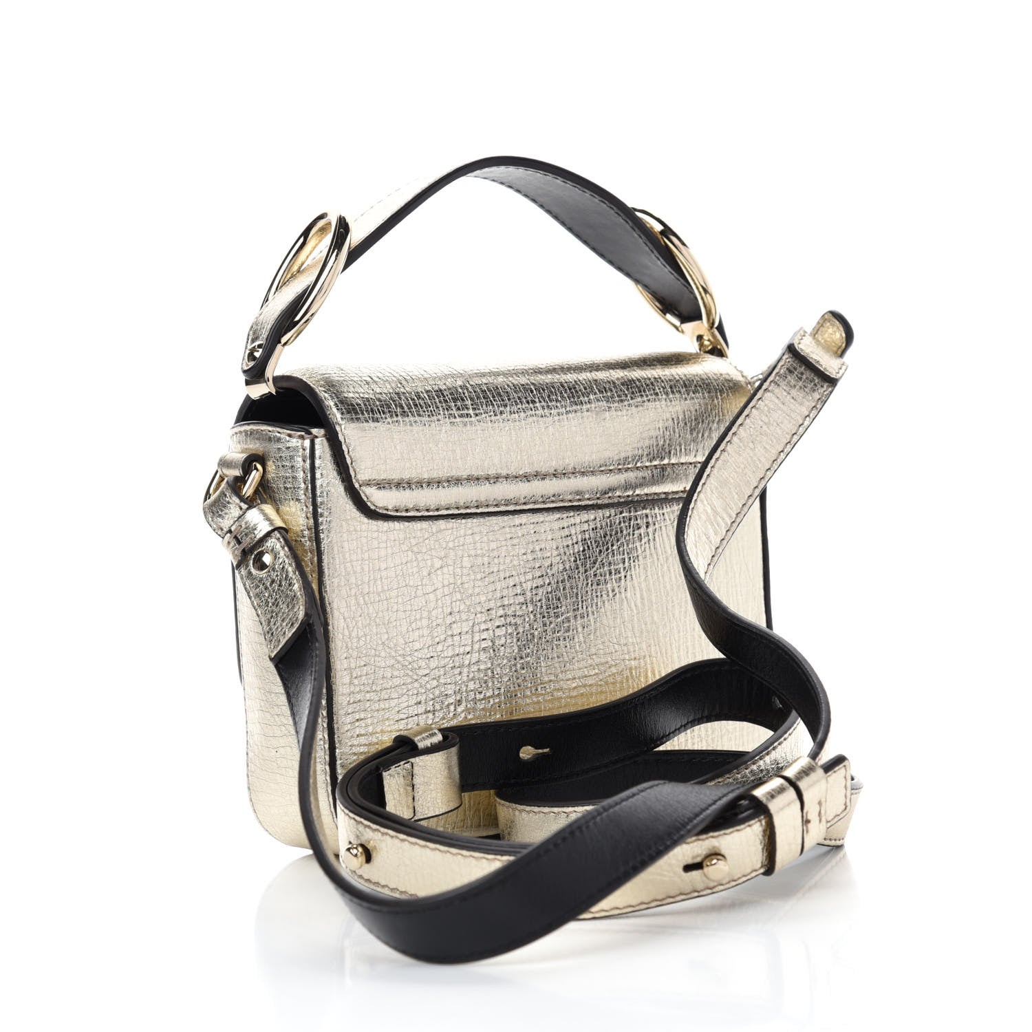 Chloe Calfskin Sued Mini C Bag Gold 3 of 9