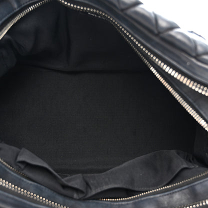 Chanel Lambskin Bubble Quilt Small Double Bowling Bag Black 5 of 11