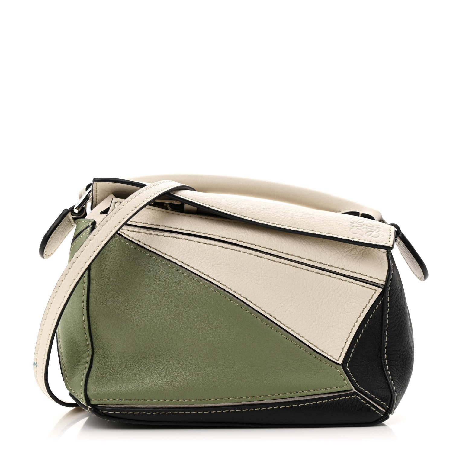 Loewe Calfskin Mini Puzzle Bag Soft White Rosemary 1 of 15