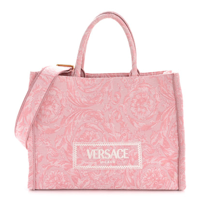 Versace Jacquard Barocco Print Medium Athena Tote Pink 1 of 10