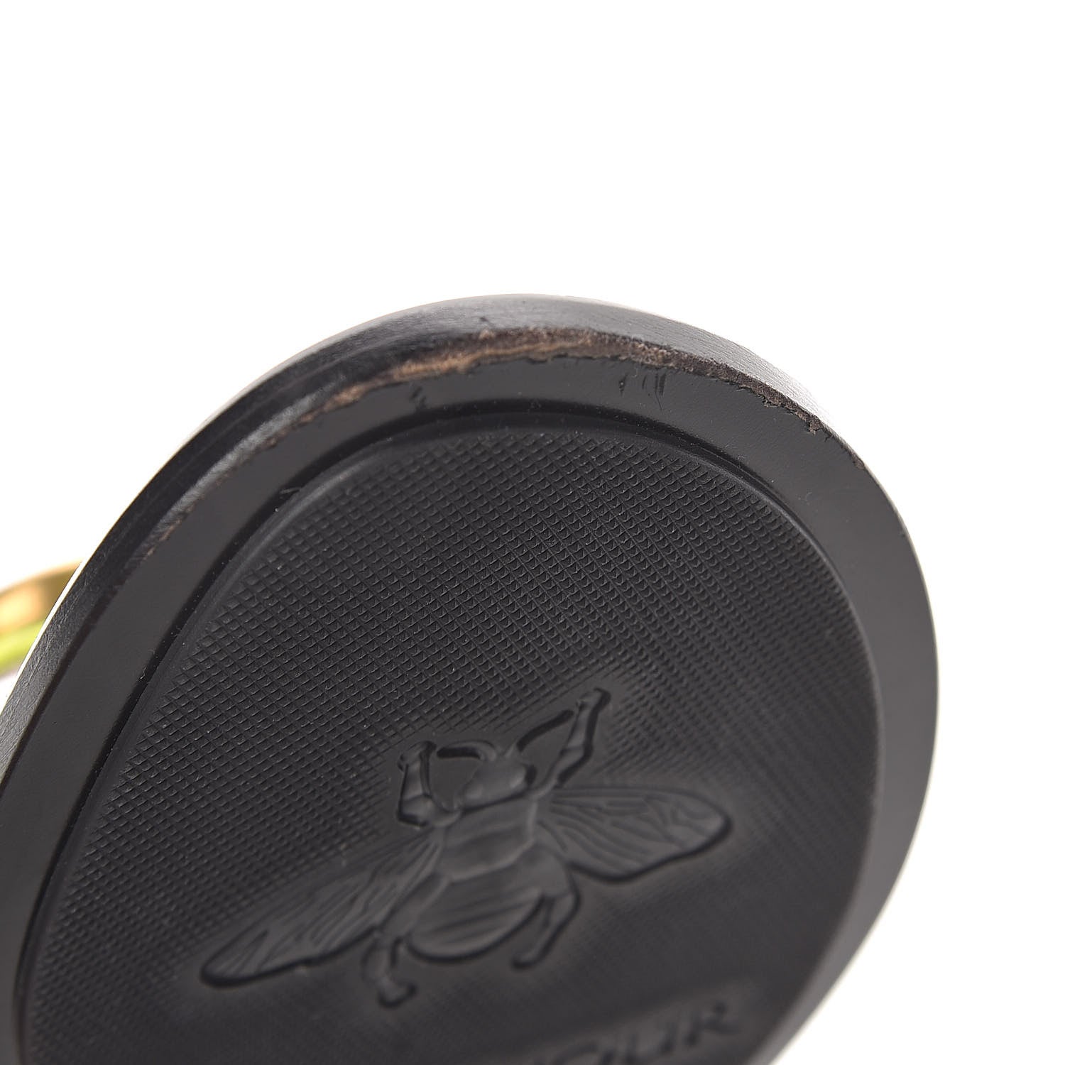 Gucci Calfskin GG Marmont Thong Sandals 39 Yellow Fluo 9 of 10