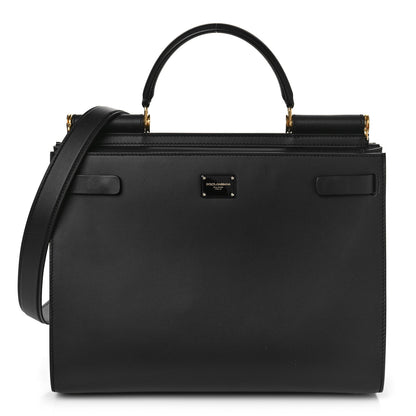 Dolce & Gabbana Vitello Morbido Large Sicily 62 Bag Black 1 of 10