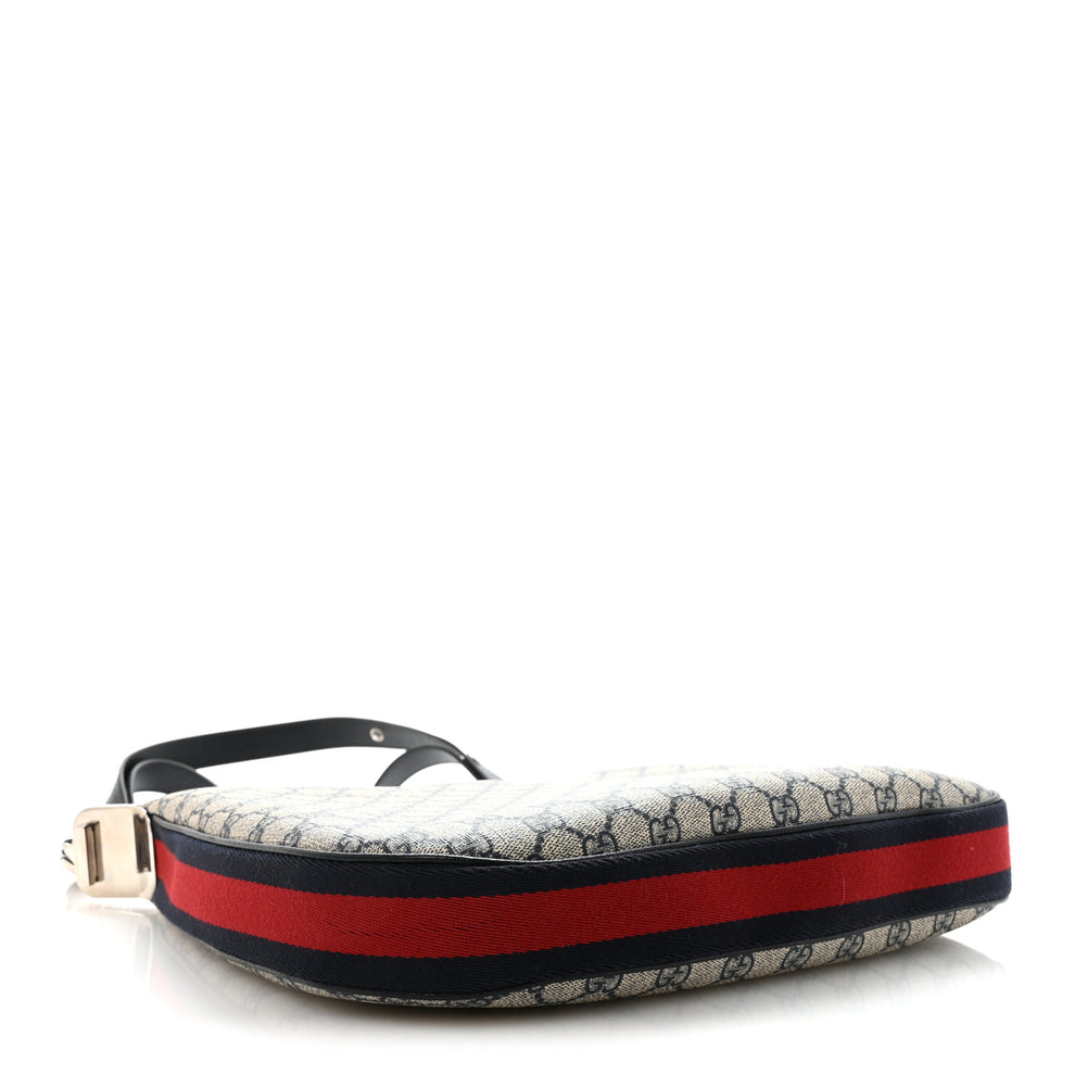 Gucci GG Supreme Monogram Textured Calfskin Web Large Attache Shoulder ...