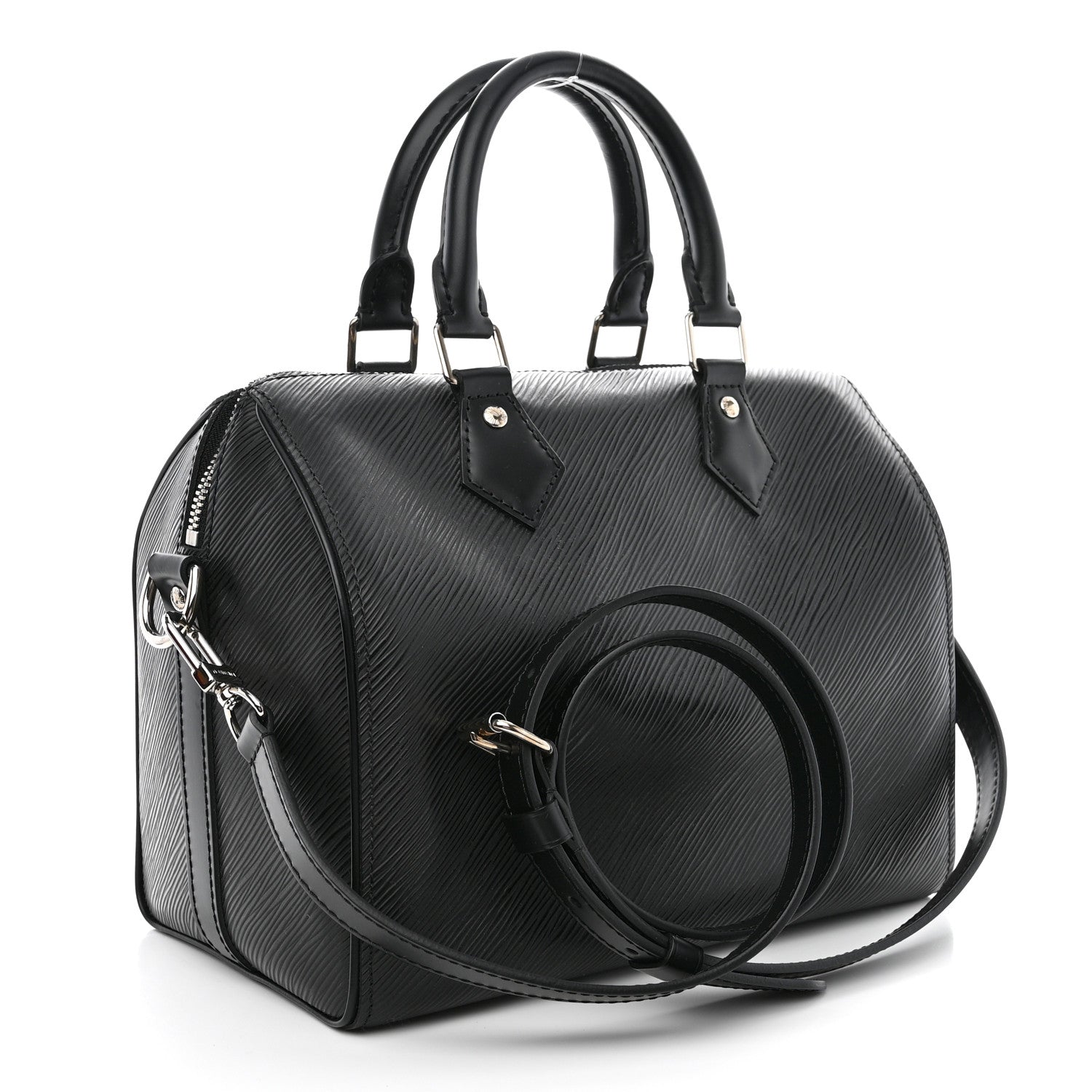 Louis Vuitton Epi Speedy Bandouliere 25 Black 3 of 11
