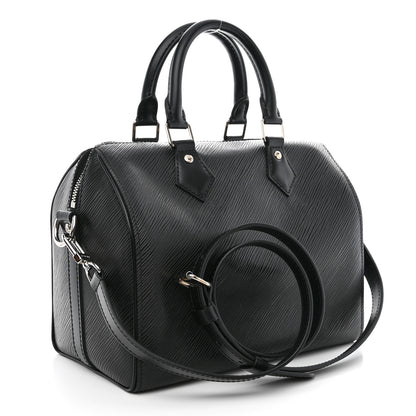 Louis Vuitton Epi Speedy Bandouliere 25 Black 3 of 11