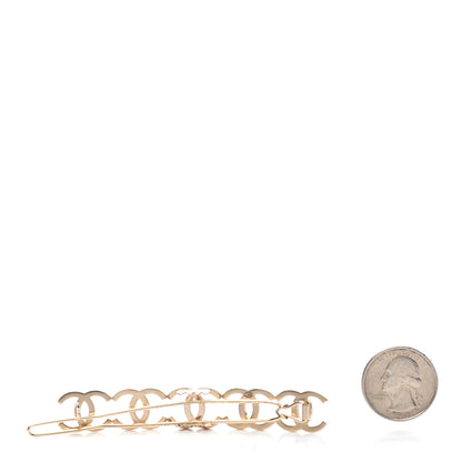 Chanel Metal CC Hair Clip Barrette Gold 2 of 4