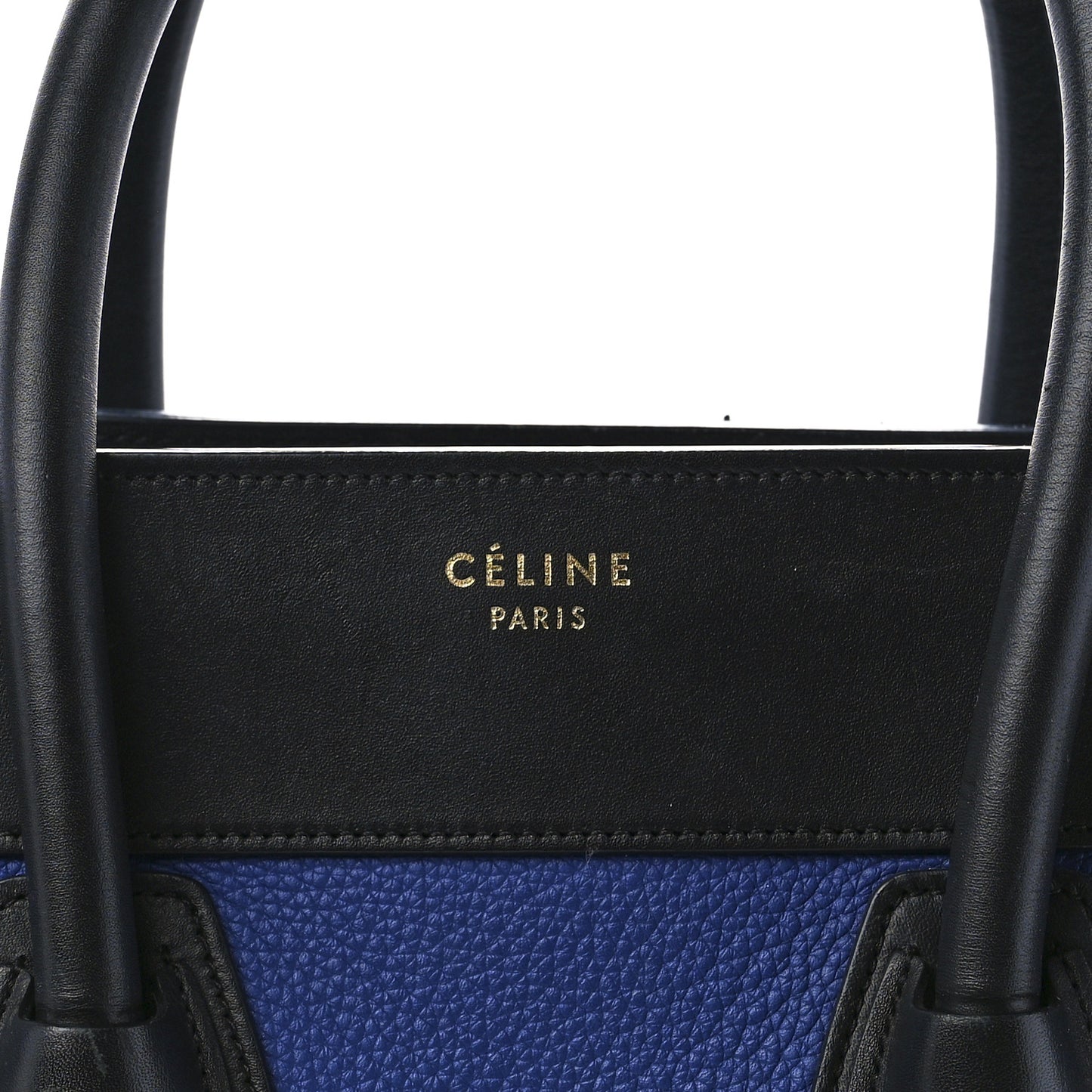 Grained Calfskin Nubuck Mini Tri-Color Luggage Royal Blue