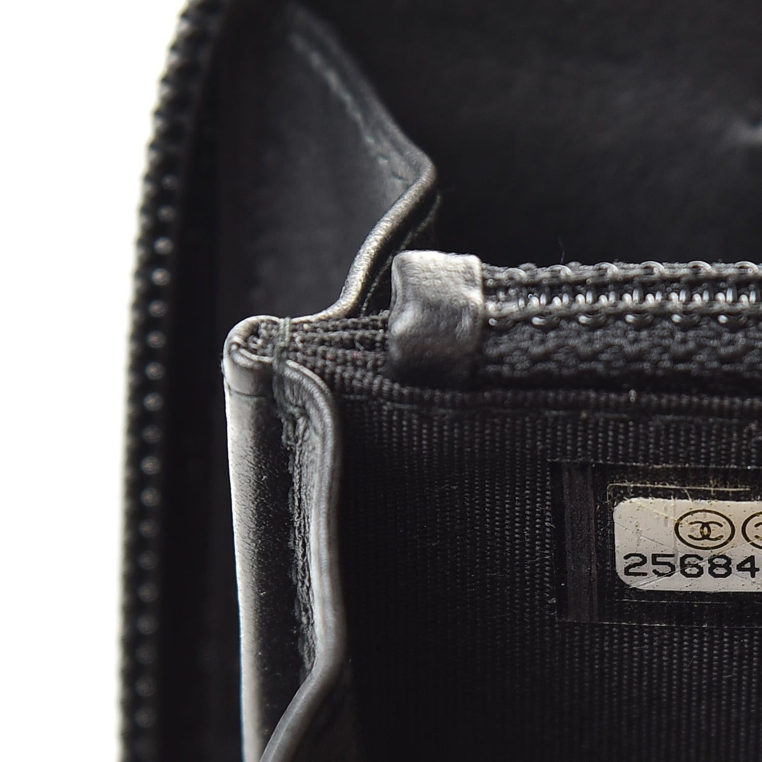 Chanel Caviar Quilted Small Boy Zip Around Wallet Black 8 of 10