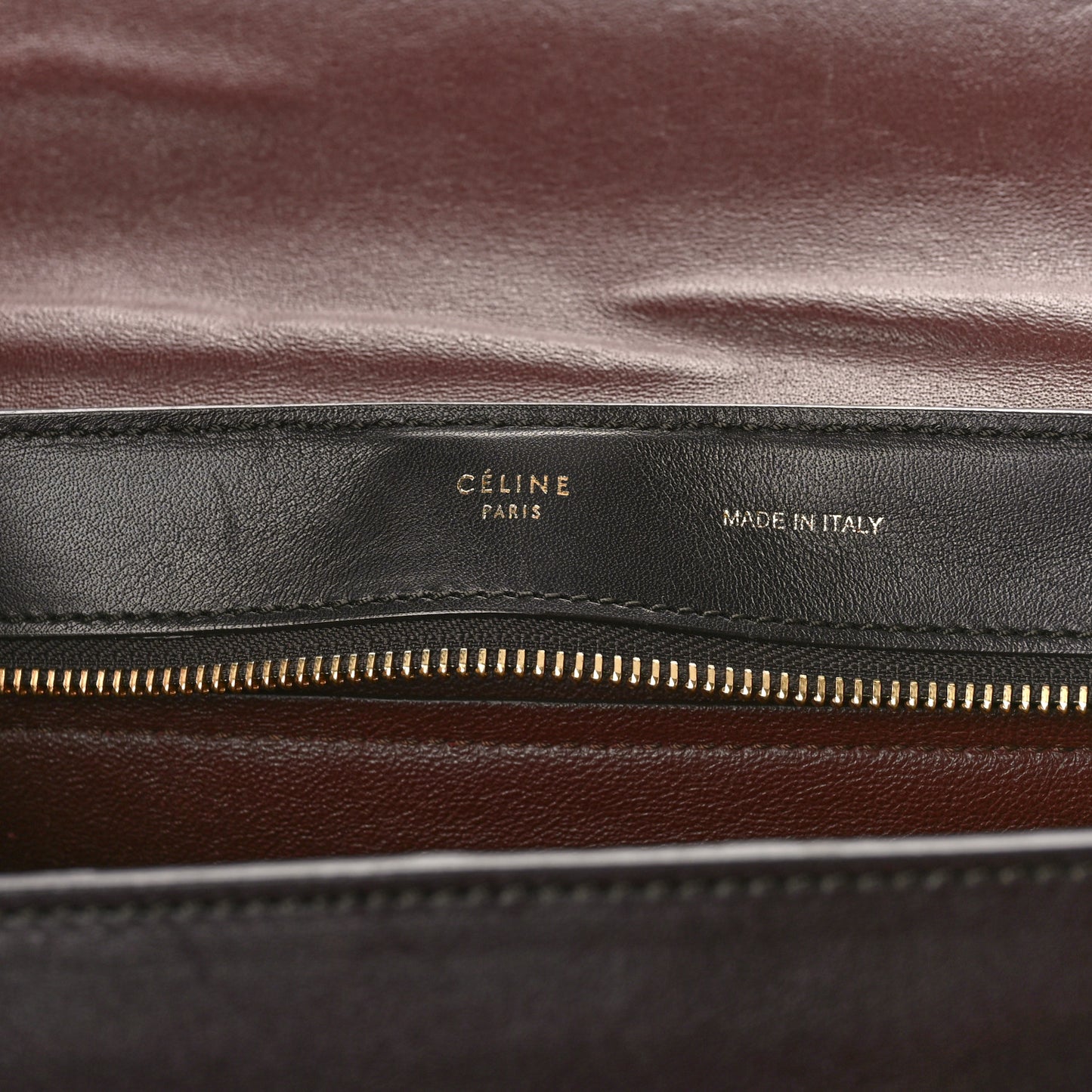 Smooth Calfskin Suede Medium Tri-Color Trapeze Terracotta