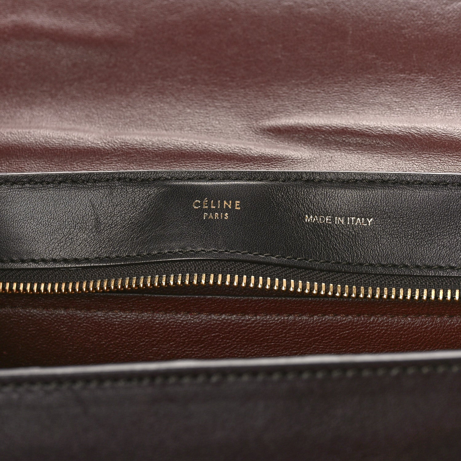 Celine Smooth Calfskin Suede Medium Tri-Color Trapeze Terracotta 6 of 11
