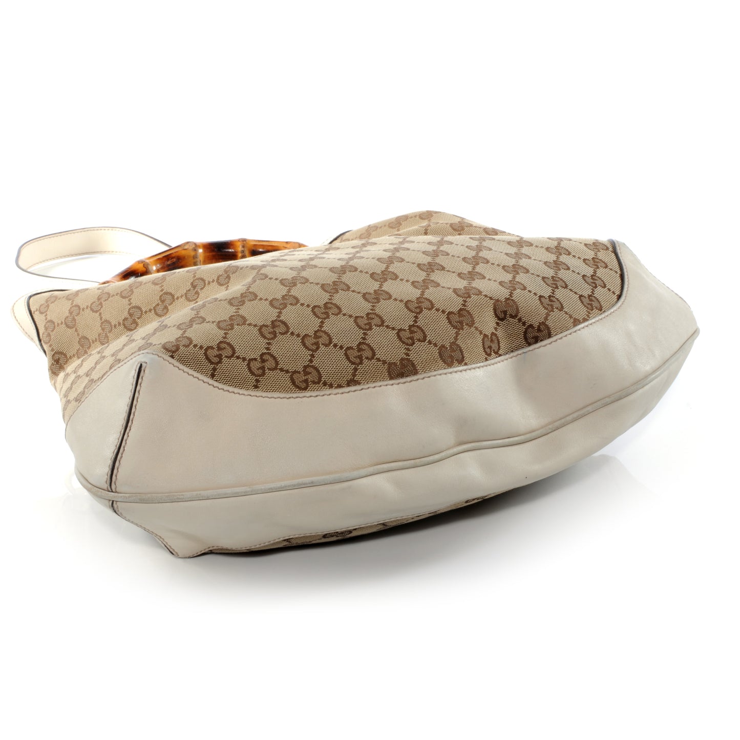 Monogram Bamboo Peggy Top Handle Bag White