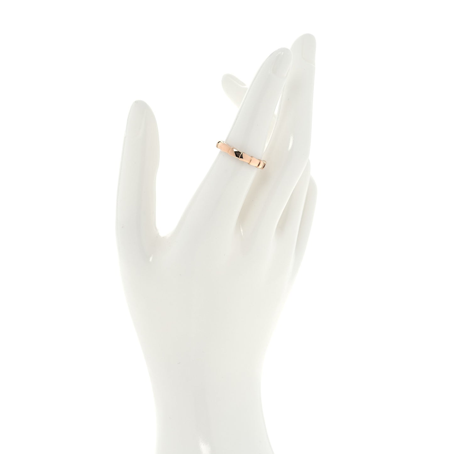 18K Rose Gold Serpenti Viper Band Ring 54 6.75