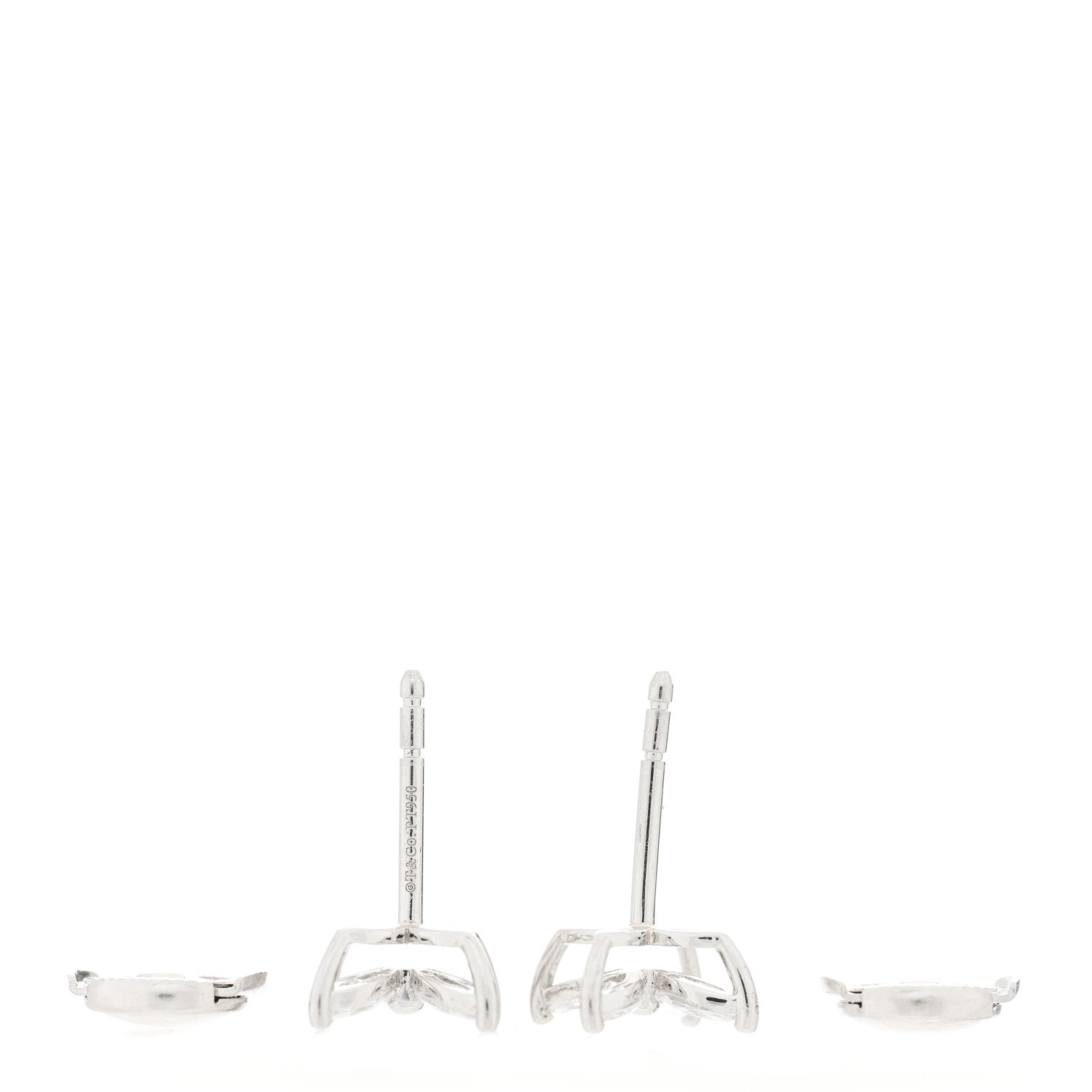 Tiffany Platinum Diamond .64ct Small Victoria Earrings 3 of 3