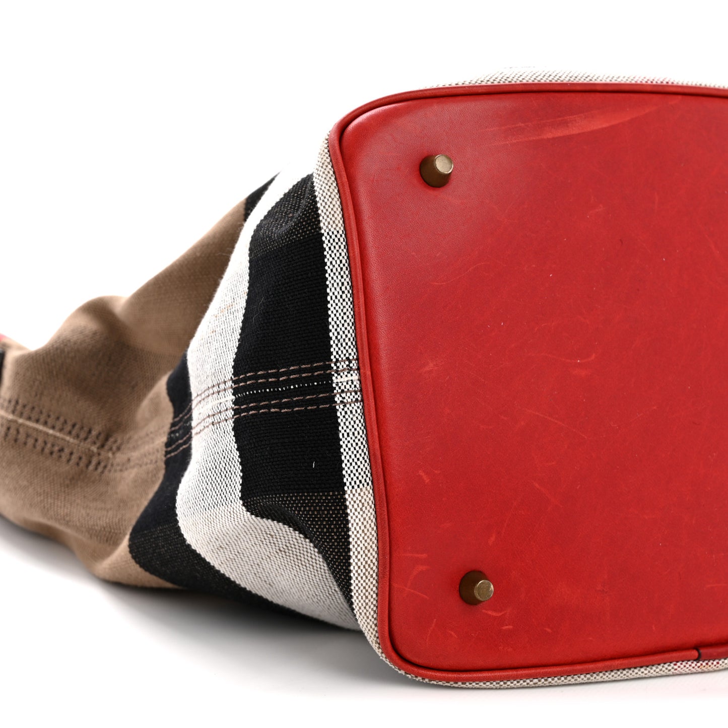 Canvas Mega Check Medium Susanna Hobo Cadmium Red