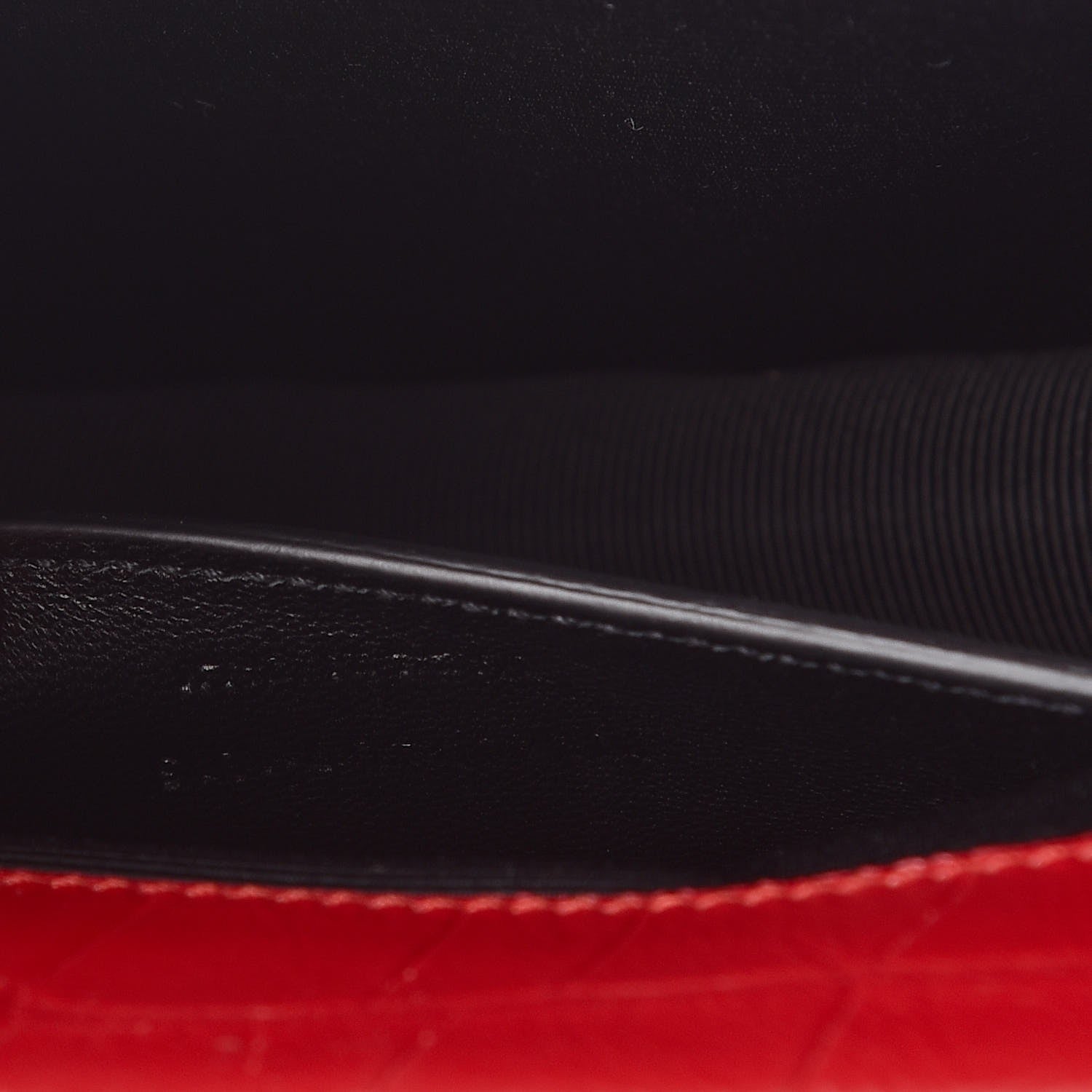 Saint Laurent Calfskin Crocodile Embossed Classic Kate Monogram Clutch Red 7 of 7
