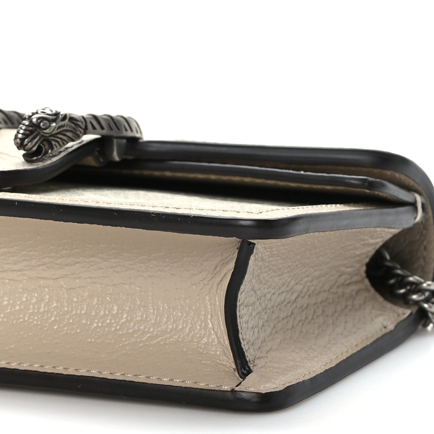 GG Supreme Monogram Textured Dollar Calfskin Super Mini Dionysus Shoulder Bag Beige Mystic White Oatmeal