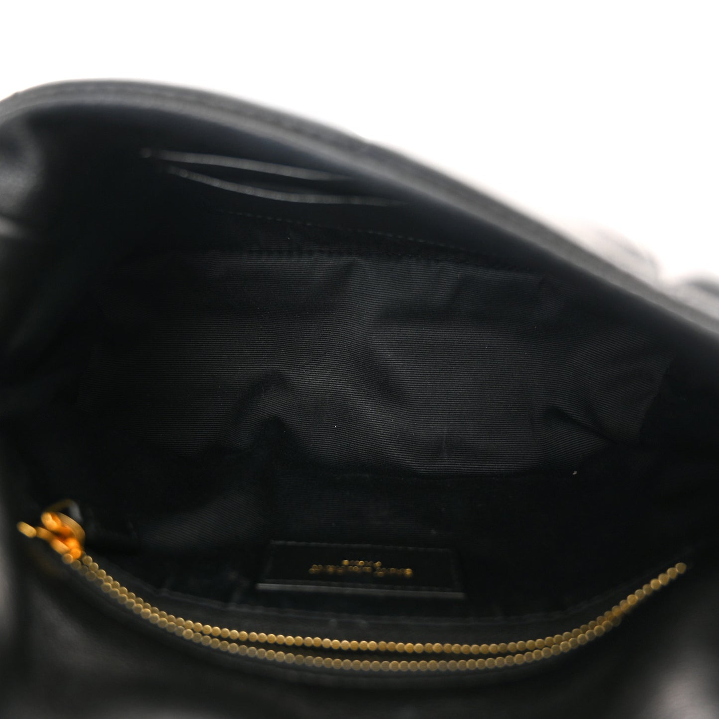 Lambskin Quilted Toy Loulou Puffer Monogram Chain Satchel Black