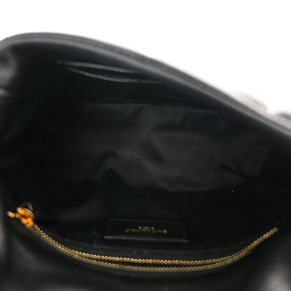 Saint Laurent Lambskin Quilted Toy Loulou Puffer Monogram Chain Satchel Black 5 of 10