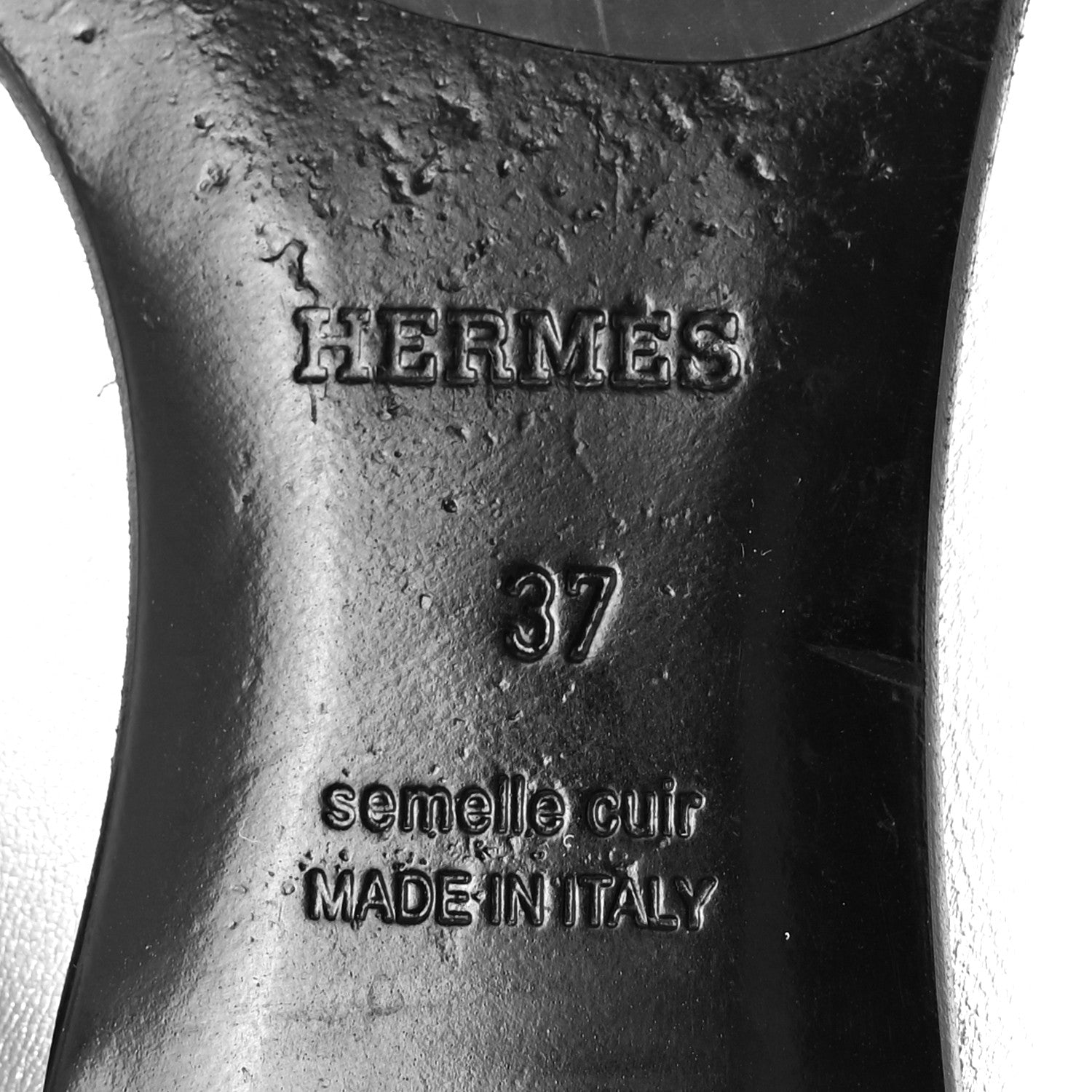 Hermes Metallic Calfskin Womens Paris Loafers 37 Silver 7 of 10