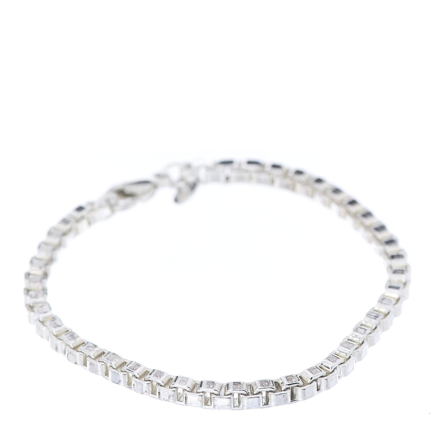 Tiffany Sterling Silver 4mm Venetian Link Bracelet 1 of 7