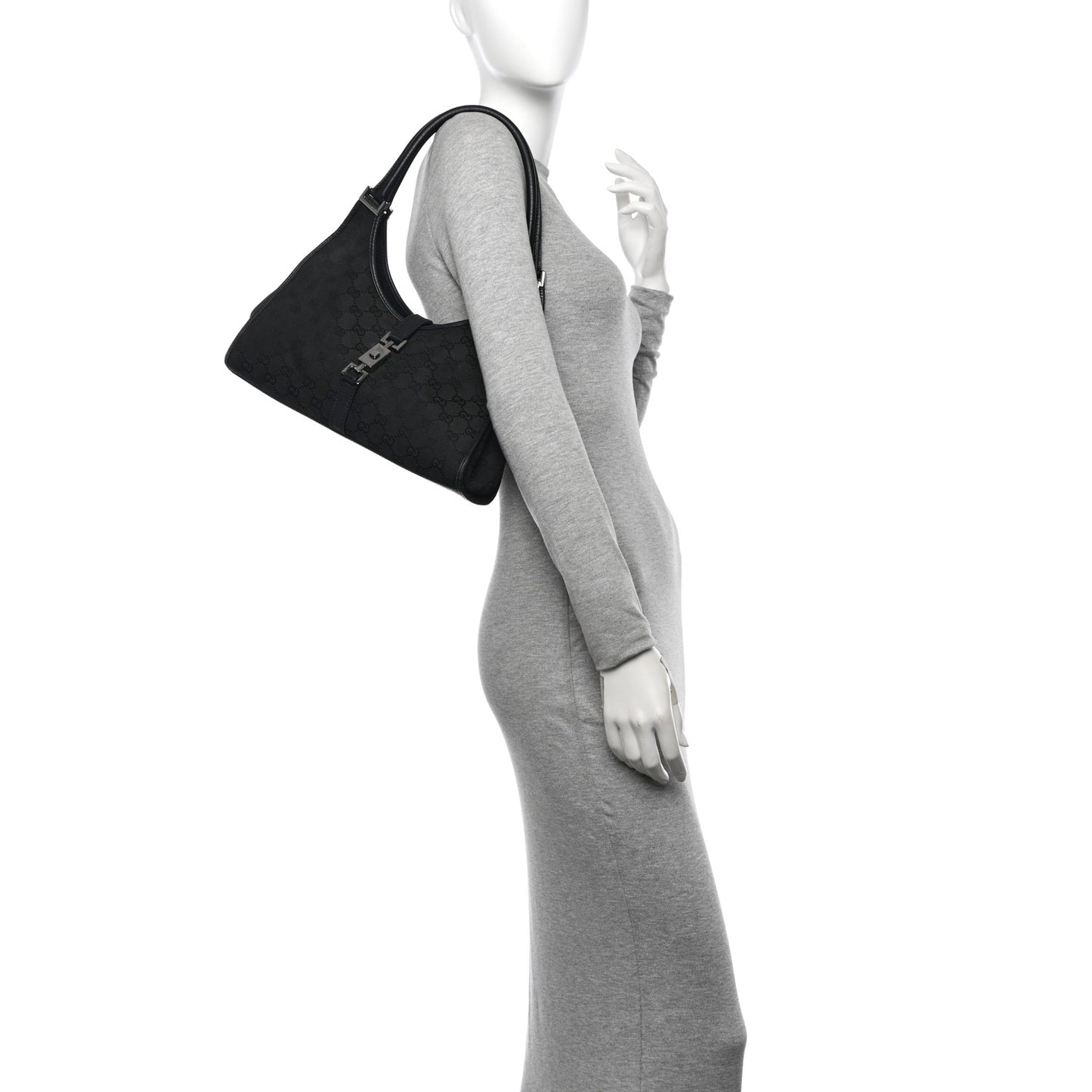 Monogram Jackie Shoulder Bag Black