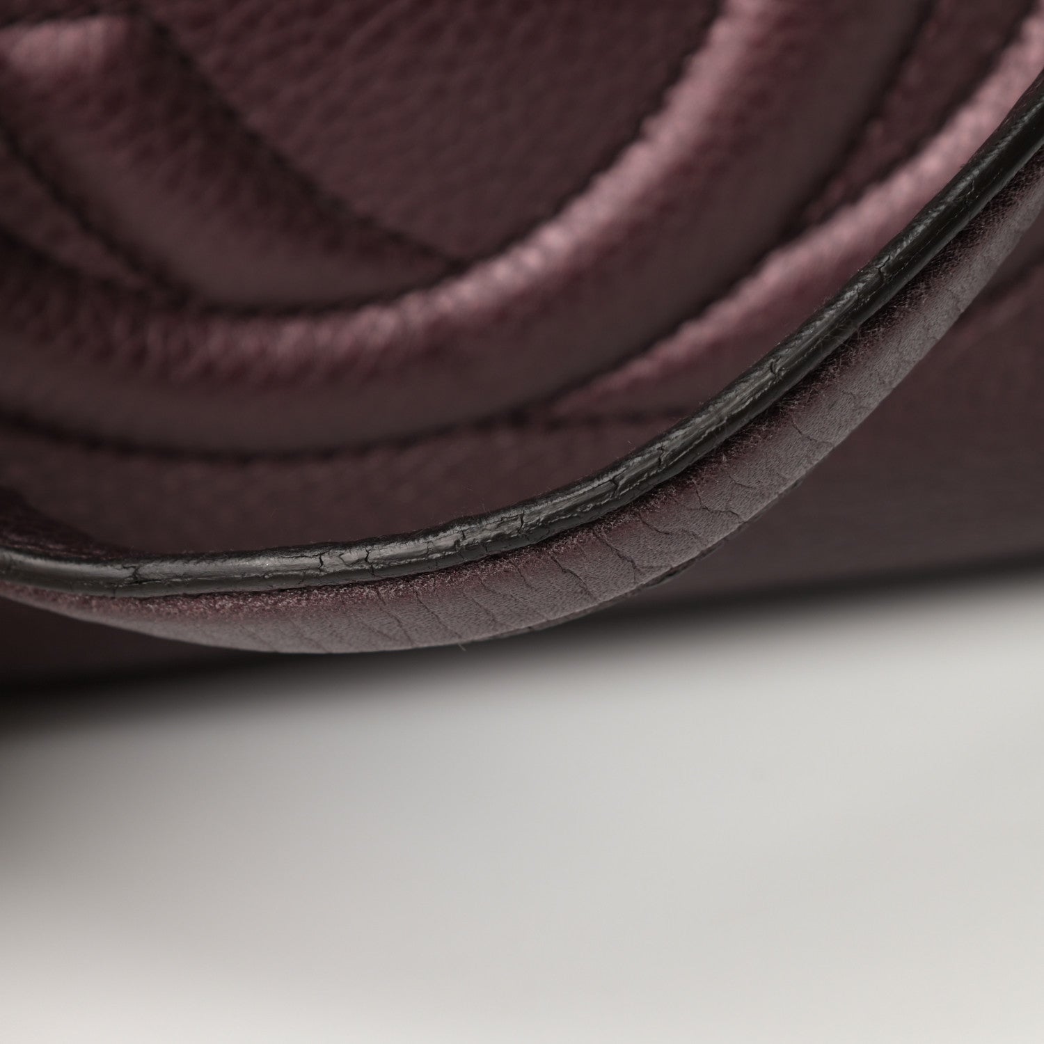 Gucci Metallic Cellarius Calfskin Medium Soho Working Tote Classic Burgundy 13 of 14