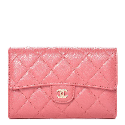 Chanel Caviar Quilted Medium Flap Wallet Pink 1 of 9