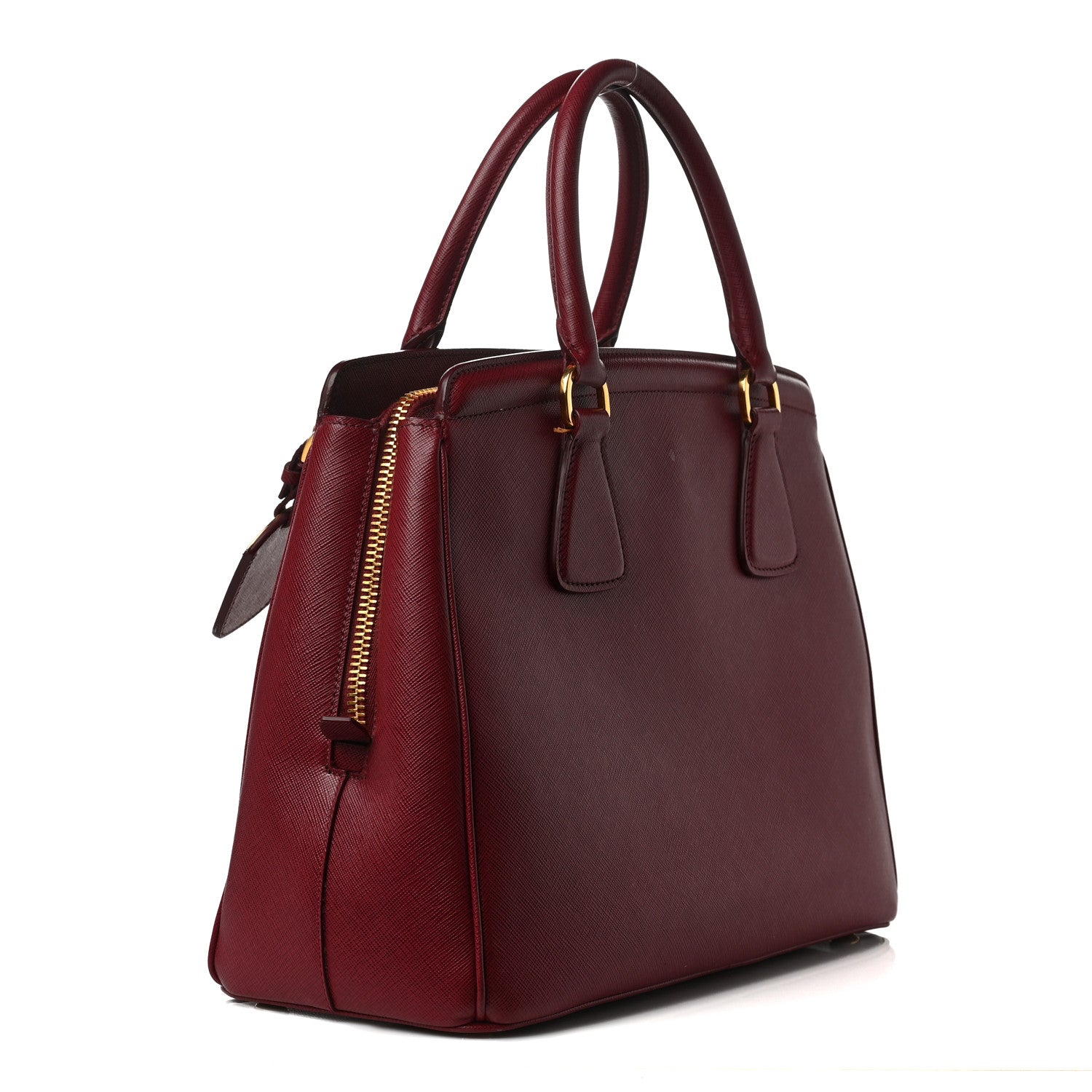 Prada Saffiano Vernice Small Promenade Tote Cerise 2 of 7