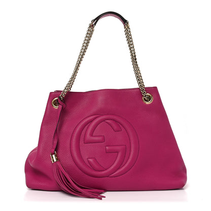 Gucci Cellarius Calfskin Medium Soho Chain Shoulder Bag Bright Bouganville 1 of 10