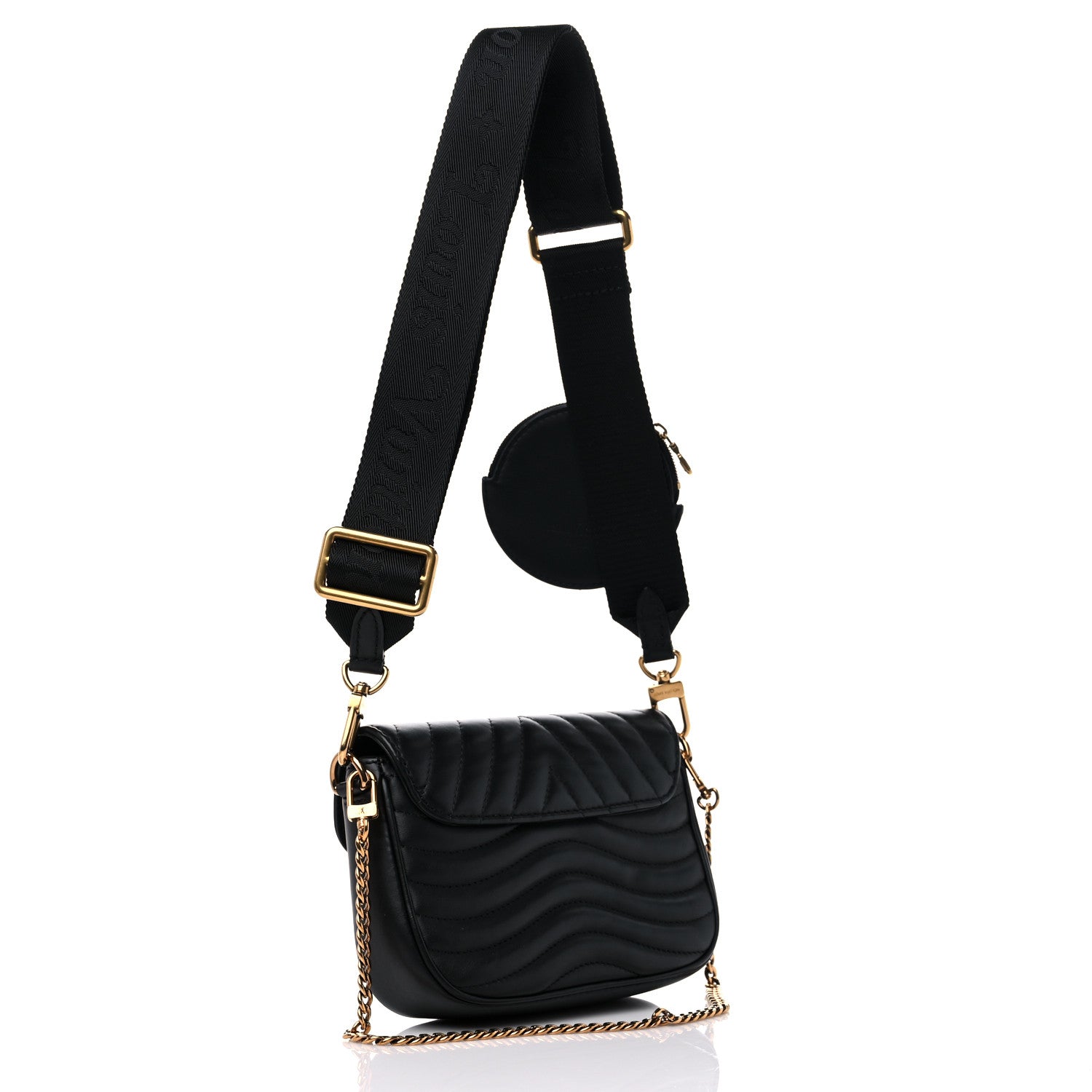 Louis Vuitton Calfskin New Wave Multi Pochette Black 3 of 8