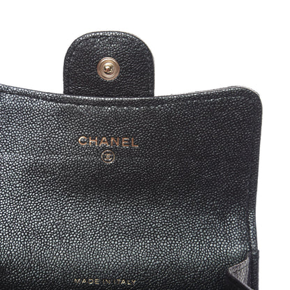 Chanel Iridescent Caviar Flap Quilted Card Holder Black 6 of 9