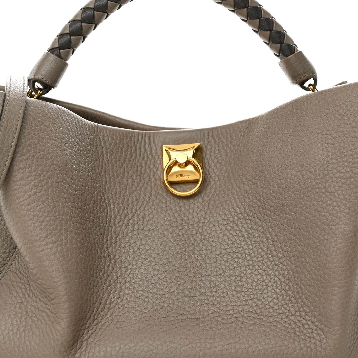 Mulberry Heavy Grain Small Iris Tote Grey Dark Clay 13 of 17