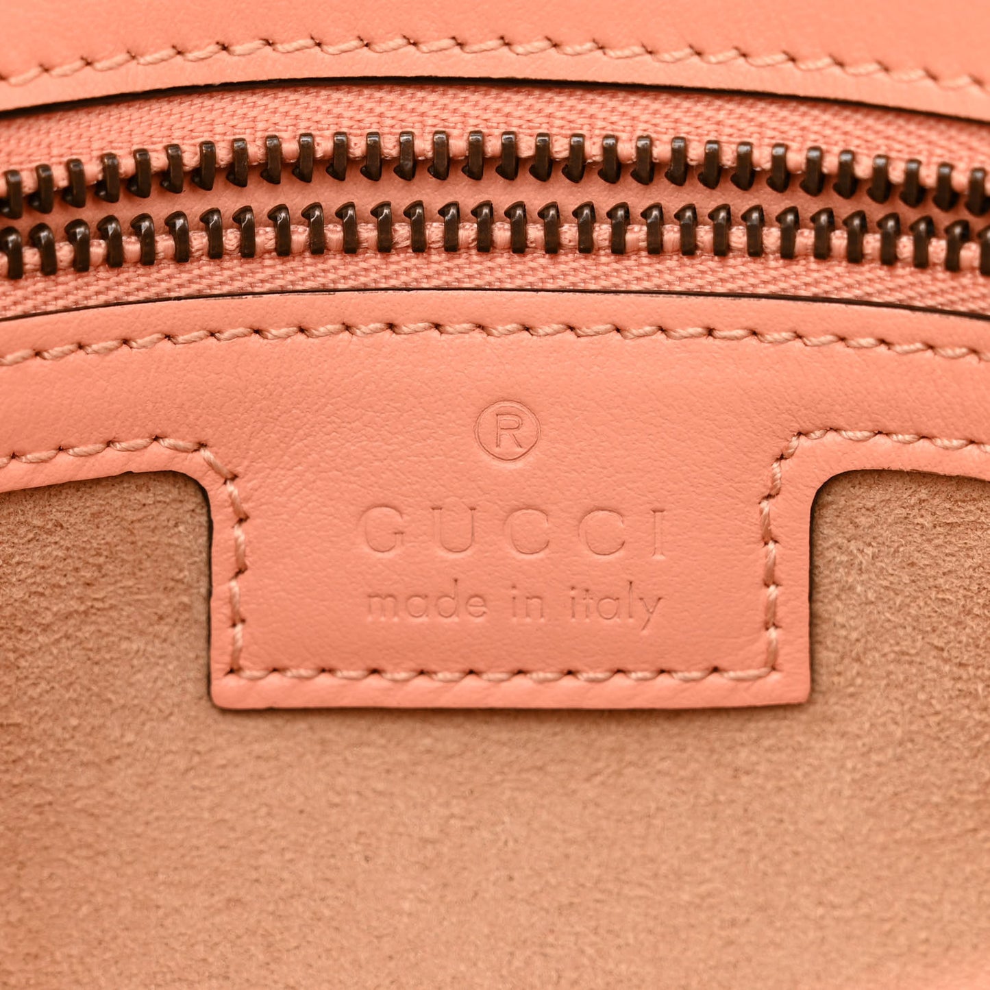 Calfskin Vertical Ring Matelasse Small GG Marmont Shoulder Bag Peachy Chic