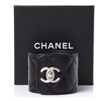 Chanel Lambskin Quilted CC Turnlock Cuff S Black 5 of 5