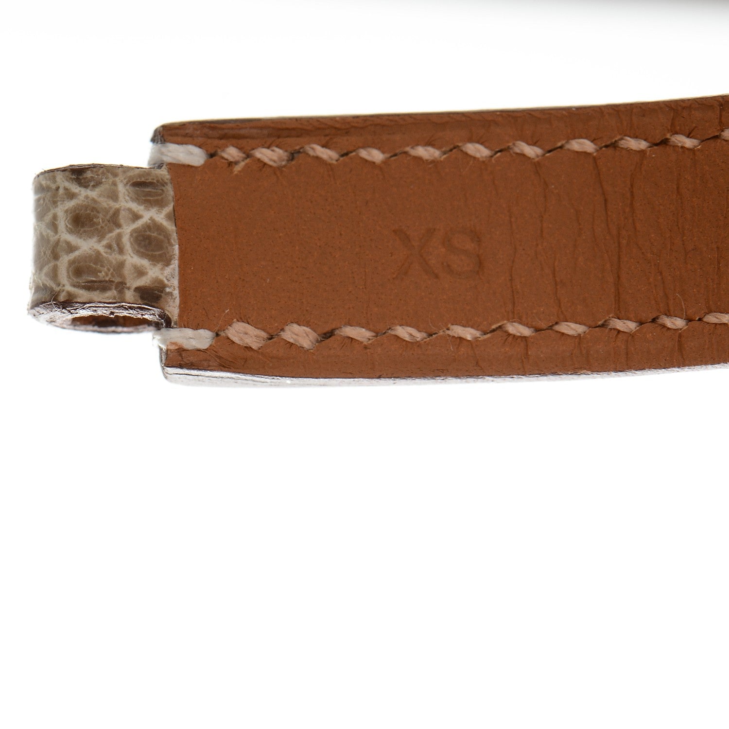 Hermes Lizard Rivale Double Tour Bracelet XS Ficelle 5 of 7