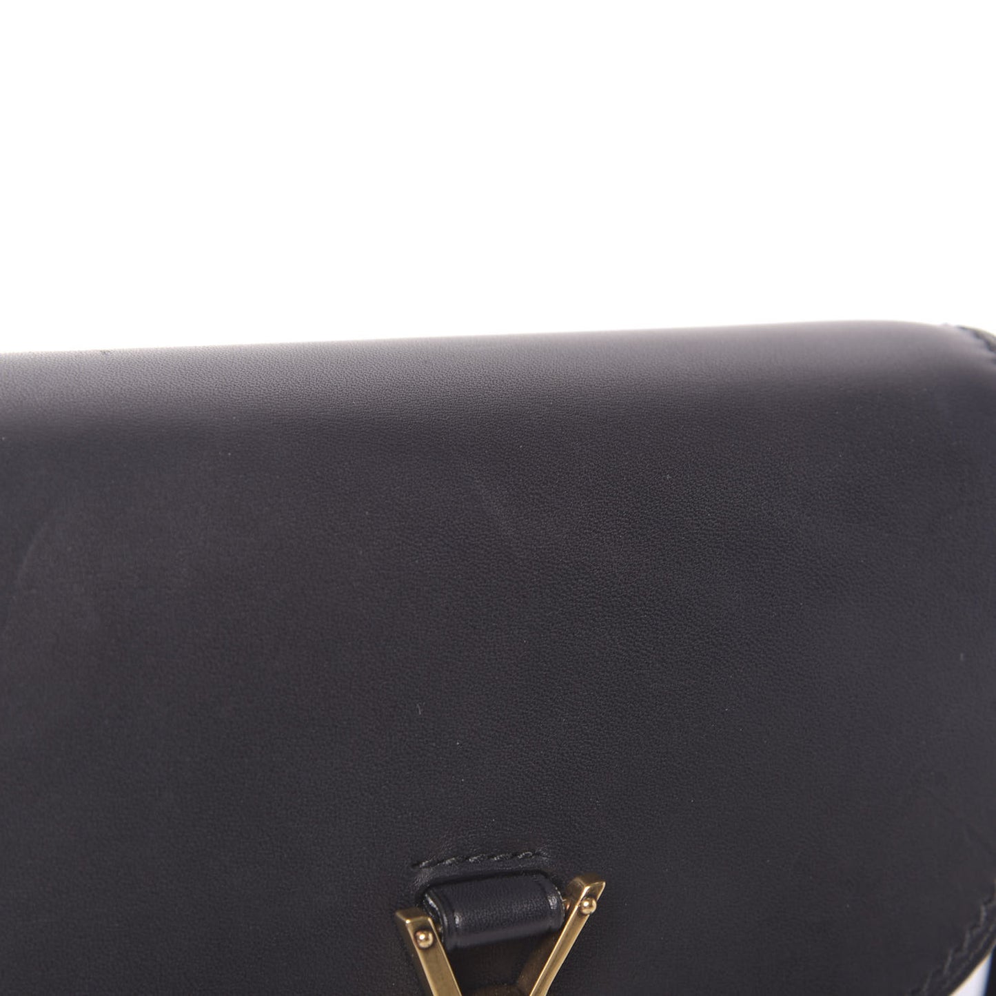 Smooth Calfskin Mini Classic Monogram Kaia Satchel Black