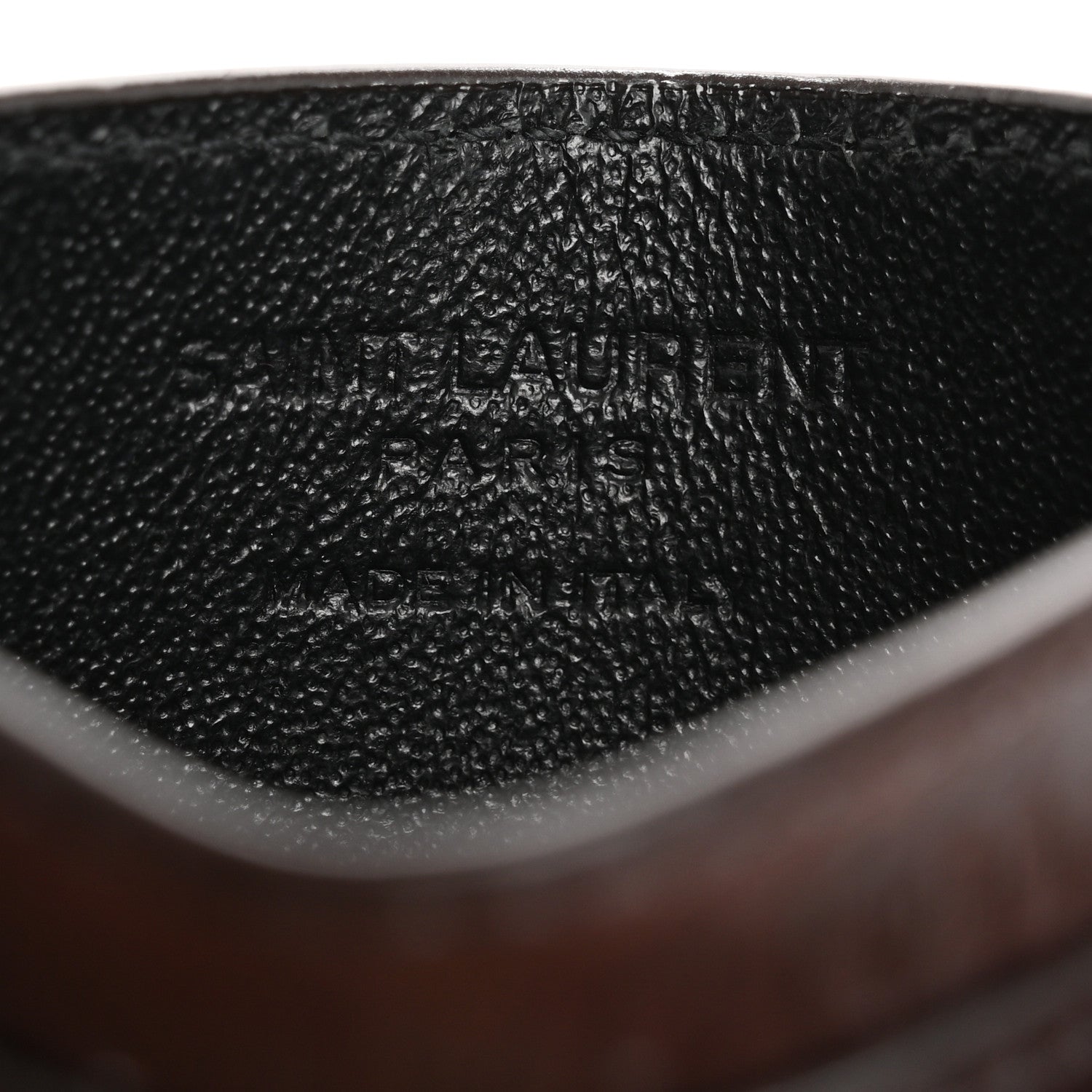 Saint Laurent Eel Credit Card Case Chestnut 6 of 9