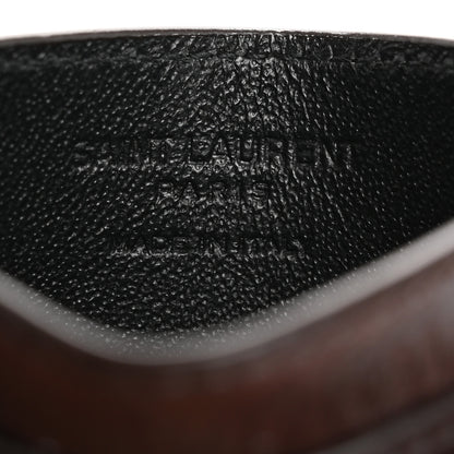 Saint Laurent Eel Credit Card Case Chestnut 6 of 9