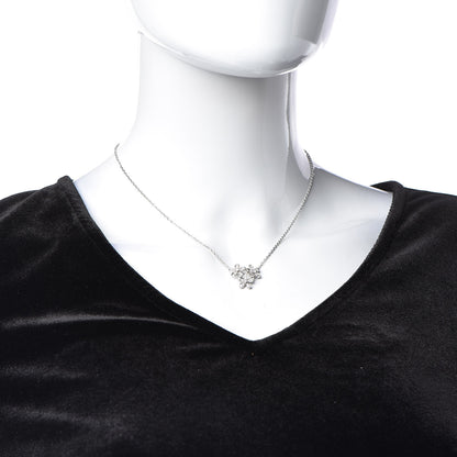 Van Cleef & Arpels 18K White Gold Diamond Socrate 3 Flower Pendant Necklace 2 of 7